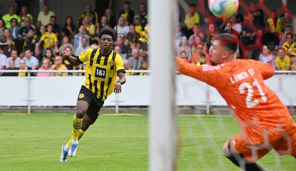 Here Prince Aning scored his first goal for BVB